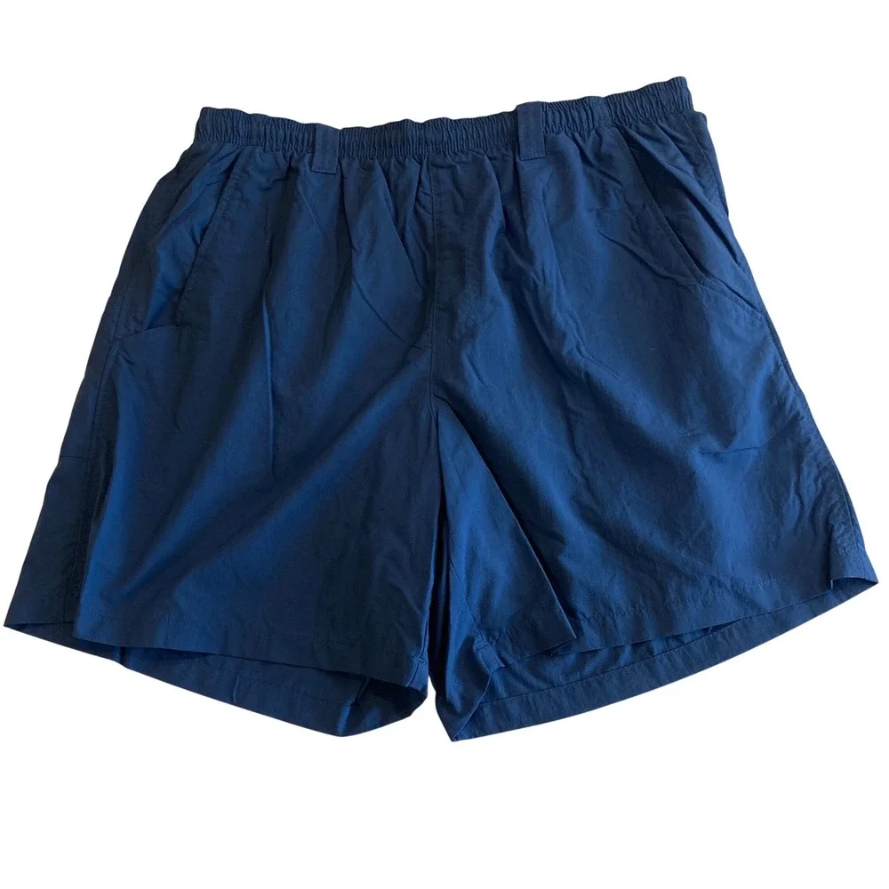 Columbia PFG Mens Medium Blue Performance Fishing Gear Shorts XM4459 6 Inseam